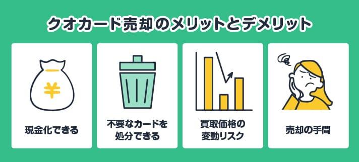 クオカード売却のメリットとデメリット・現金化できる・不要なカードを処分できる・買取価格の変動リスク・売却の手間