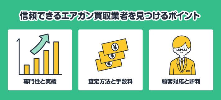 信頼できるエアガン買取業者を見つけるポイント・専門性と実績・査定方法と手数料・顧客対応と評判