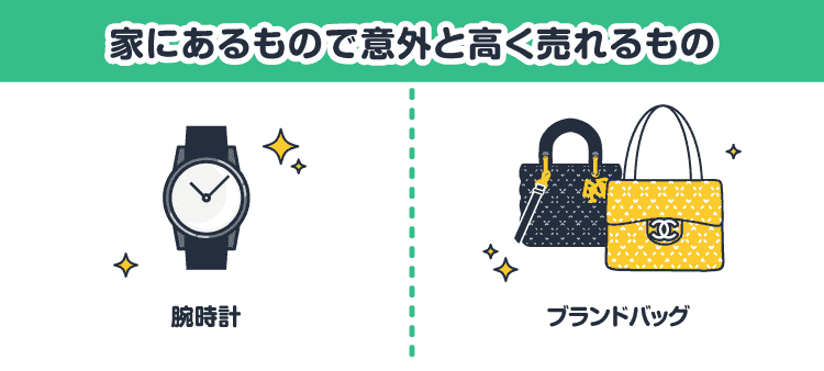 家にあるもので意外と高く売れるもの：腕時計/ブランドバッグ