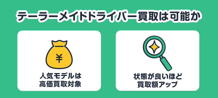 テーラーメイドドライバー買取は可能か：人気モデルは高価買取対象/状態が良いほど買取額アップ
