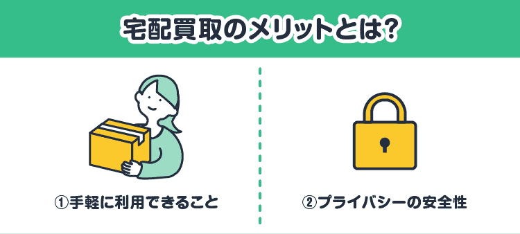 宅配買取のメリットとは？：手軽に利用できること/プライバシーの安全性